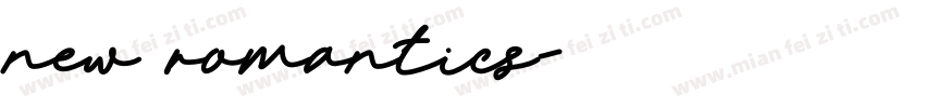 new romantics字体转换